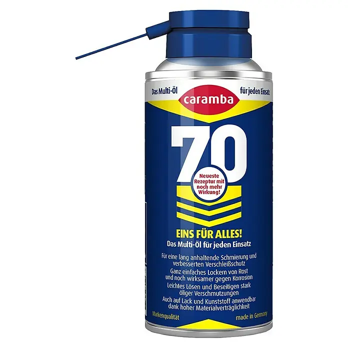 Caramba Multiöl 70 - 100 ml - Caramba 70 Multi-Öl Spraydose zur vielseitigen Anwendung in Werkstatt und Haushalt, bietet Schmierung und Korrosionsschutz.