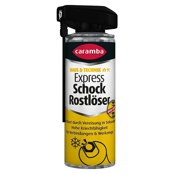 Caramba Rostlöser Express - 250 ml - Produktbild einer Caramba Express Schock Rostlöser Sprühdose für Haus & Technik Anwendungen.