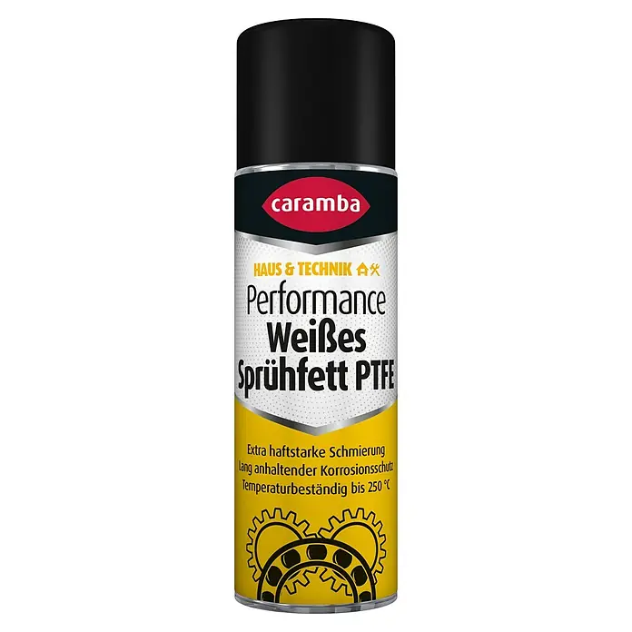 Caramba Mehrzweckfett Performance - 250 ml - Dose Caramba Performance Weißes Sprühfett PTFE für Haus & Technik, extra haftstark, Korrosionsschutz, temperaturbeständig bis 250 °C.