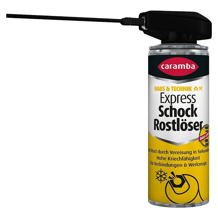 Caramba Rostlöser Express - 250 ml - Caramba Express Schock Rostlöser: Löst Rost durch Vereisung in Sekunden. Hohe Kriechfähigkeit für Verbindungen und Werkzeuge.