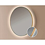 Bath Stage Espejo con luz B-960 (Diámetro: 60 cm, Oro viejo, Blanco frío) | BAUHAUS