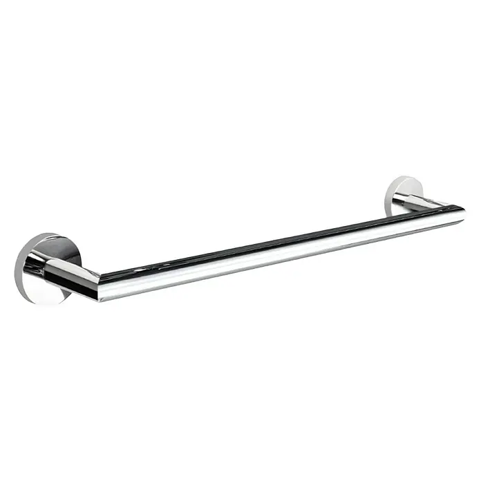 Bath Stage B-Good Toallero de barra - Ancho: 53 cm, Cromo, Brillante - Una barra de apoyo cromada con soportes de pared redondos. Ofrece seguridad y soporte en el baño, con un toque moderno.