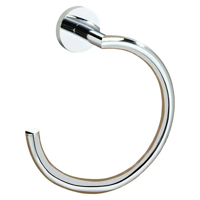 Bath Stage B-Good Toallero de anilla - Ancho: 19 cm, Cromo, Brillante - Un toallero de aro cromado para montaje en pared en baños, manteniendo las toallas a mano y mejorando la decor.