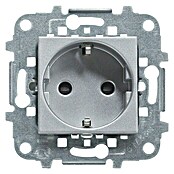 Niessen Zenit Enchufe 2 P+TT (Plateado, Plástico, Montaje en la pared)