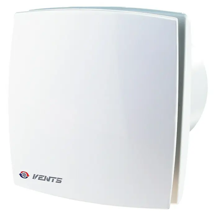 Ventilador de pared de baño 100 LD - Blanco, 10 cm - Unidad de ventilación mural blanca VENTS, ideal para mejorar la calidad del aire interior y prevenir problemas relacionados con la humedad.