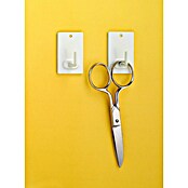Inofix Colgador adhesivo 2040 (4 uds., Acero inoxidable, Blanco, Rectangular)