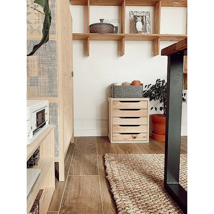 Astigarraga Cajonera Natura (L x An x Al: 30 x 39 x 45,8 cm, Número de cajones: 5 ud., Madera, Beige) | BAUHAUS