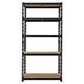 Regalux Metallregal (H x B x T: 180 x 90 x 40 cm, Traglast pro Boden: 175 kg, Anzahl Böden: 5 Stk., Stecken, Blau-Grau) | BAUHAUS