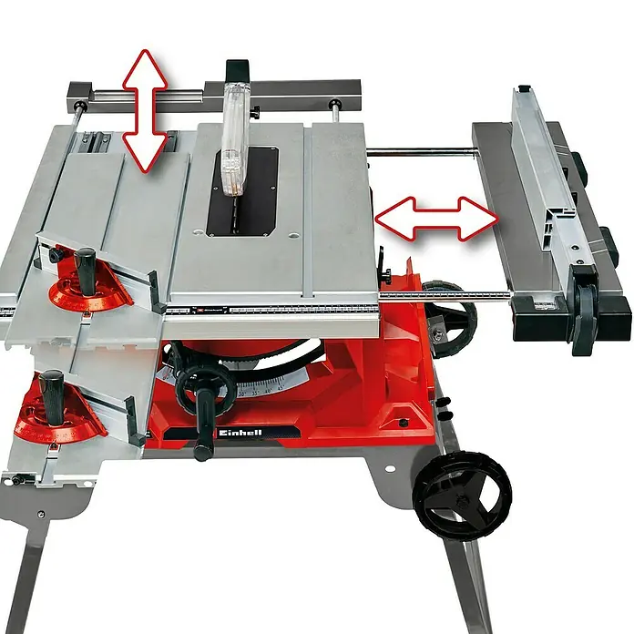 Einhell Tischkreissäge TE-CC 250 UF - 2.000 W, Durchmesser Sägeblatt: 250 mm - Einhell Tischkreissäge mit verstellbarer Tischverbreiterung und Parallelanschlag für präzise Schnitte in verschiedenen Materialien.