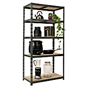 Regalux Metallregal (H x B x T: 180 x 90 x 40 cm, Traglast pro Boden: 175 kg, Anzahl Böden: 5 Stk., Stecken, Blau-Grau) | BAUHAUS