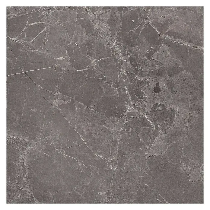 Resopal Premium Küchenarbeitsplatte nach Maß - Atlanta Marple, Stärke: 3,8 cm, Breite: 63,5 cm - Graue Marmorfliese mit feinen weißen Adern, ideal für elegante Boden- oder Wandgestaltung mit einem Hauch von Luxus und zeitloser Schönheit.