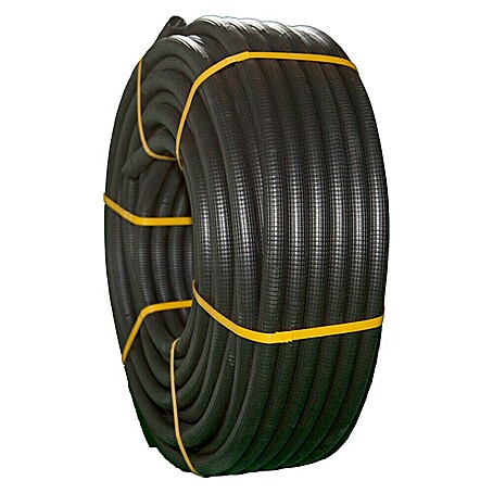 Tubo flexible forrado (EN 16, 25 m, Plástico, 320 N, Negro)