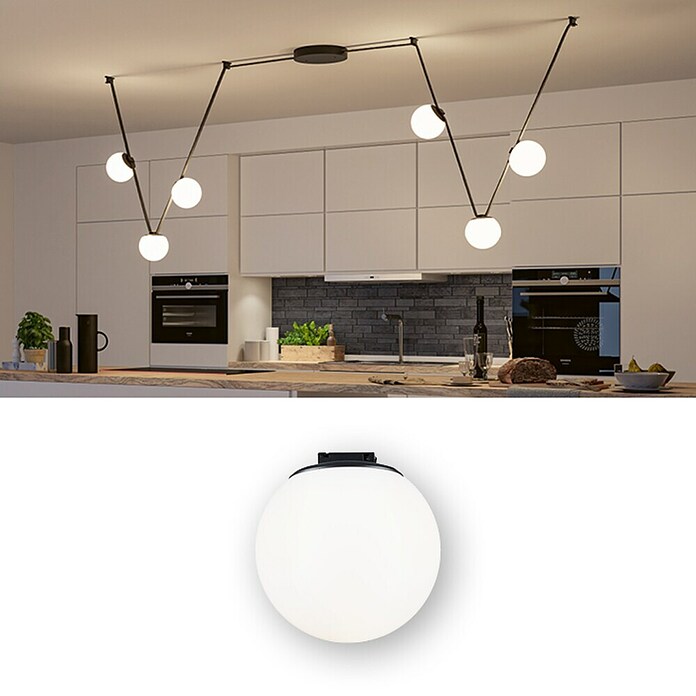 Paulmann ULine LED-Kugel Ball (8 W, Ø x H: 15 x 15,2 cm, Schwarz, Warmweiß) | BAUHAUS