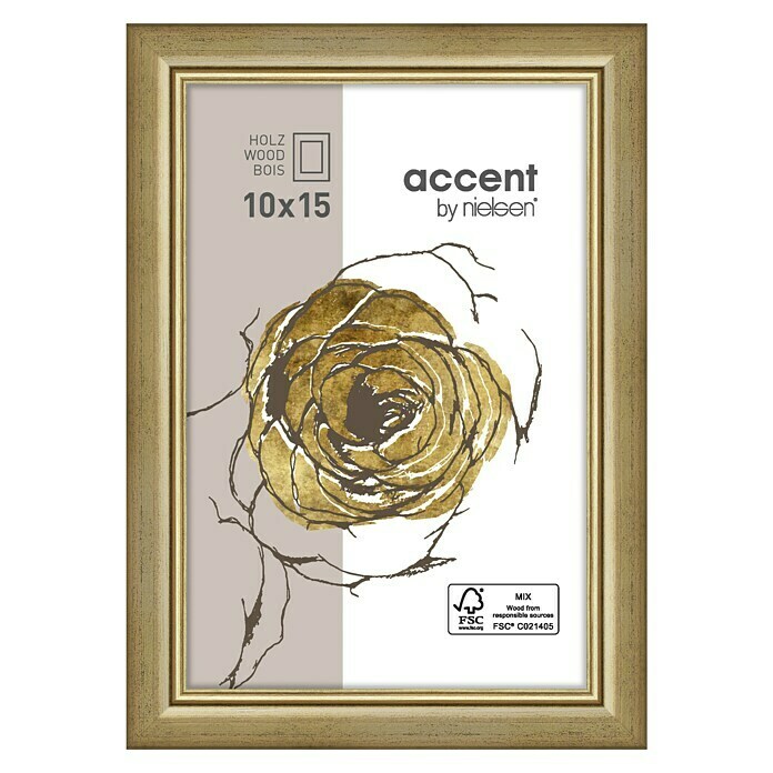 Nielsen Bilderrahmen Ascot (Gold, 10 x 15 cm, Holz)