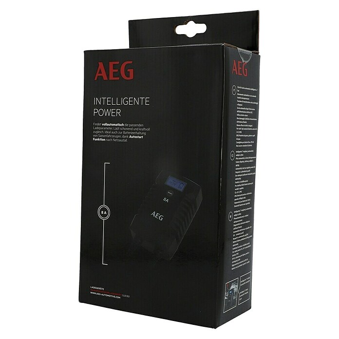 AEG Batterie-Ladegerät LD 8.0 (Ladestrom: 8 A, Passend für: 12 und 24 V Kfz-Batterien) | BAUHAUS