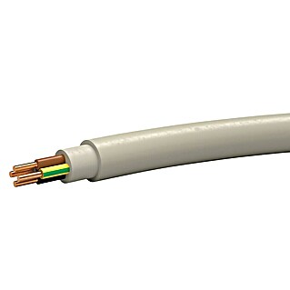 Feuchtraumleitung YM-J 4x1,5 mm² (Anzahl Adern: 4 Stk., Aderquerschnitt: 1,5 mm², Grau, 50 m)