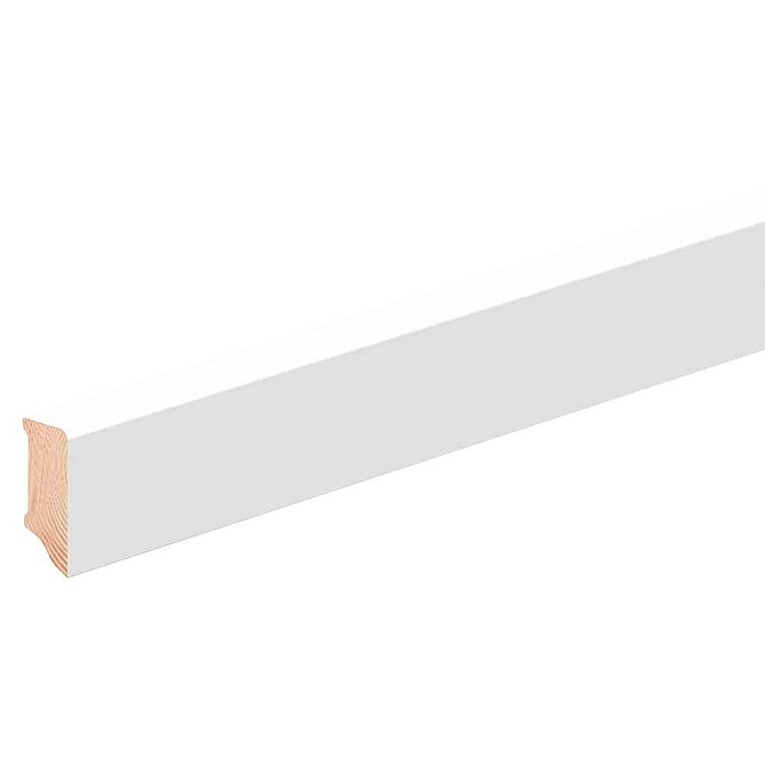 Sockelleiste (L x B x H: 2 400 x 16 x 40 mm, Kiefer, Weiß, 10 Stk.) | BAUHAUS