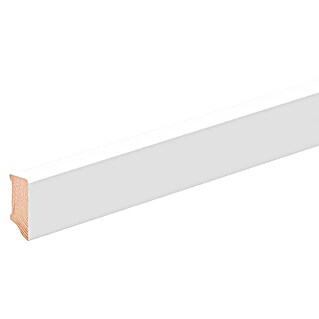Sockelleiste (L x B x H: 2 400 x 16 x 40 mm, Kiefer, Weiß, 10 Stk.)