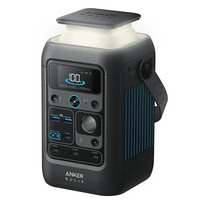 Anker Powerstation SOLIX C300X DC - 288 Wh, Schwarz - Anker SOLIX Powerstation mit praktischem Tragegriff und zahlreichen Anschlüssen für vielseitige Anwendungsmöglichkeiten.