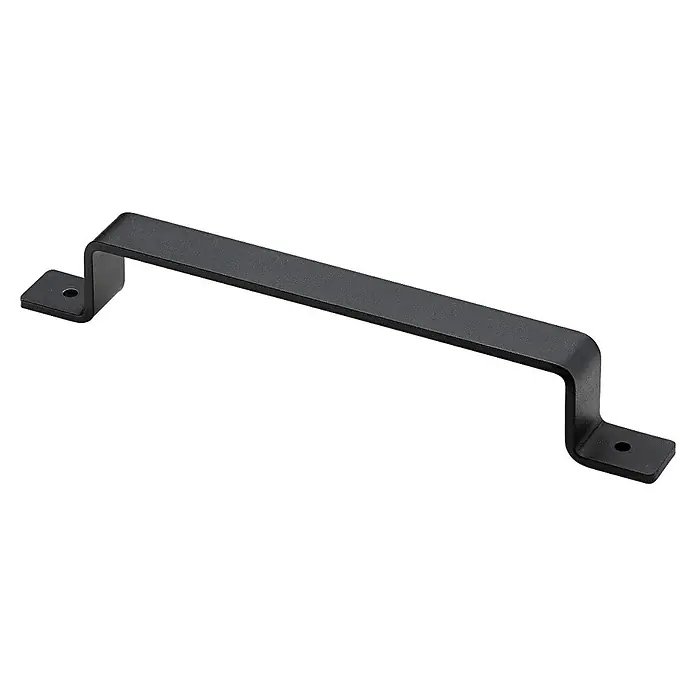 Hettich Handgriff - Stahl, Schwarz, 312 x 50 x 30 mm, Passend für: Hettich Barndoor-Scheunentorbeschlag - Schwarzer Schubladengriff mit klaren Linien und rechteckigen Füßen, ideal für moderne Möbeldesigns und zur einfachen Montage an Schubladen.