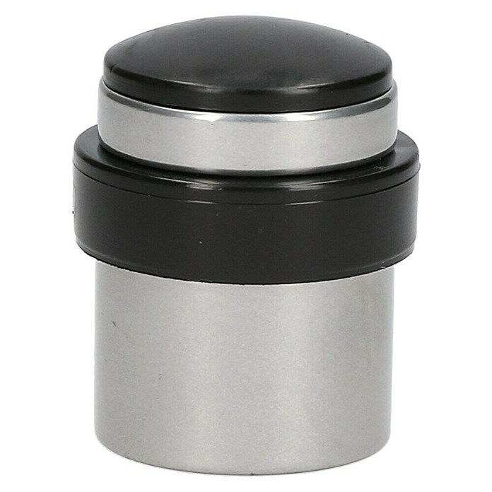 Stoper za vrata  (33 x 41 mm, Srebrna-crna, Vijci) | BAUHAUS