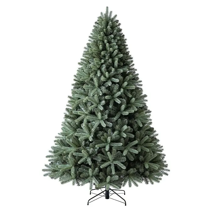 50 NRTH Künstlicher Weihnachtsbaum Vermont - Höhe: 240 cm, Grün, Standfuß - Elegante künstliche Fichte mit blaugrünem Farbton und stabilem Metallfuß. Ideal für festliche Dekorationen im Innenbereich, einfach aufzubauen und langlebig.