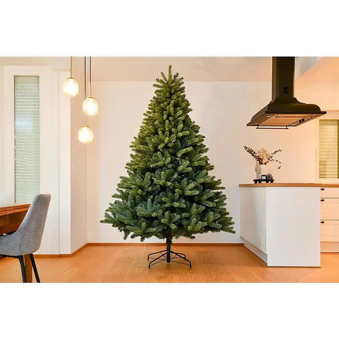 50 NRTH Künstlicher Weihnachtsbaum Vermont - Höhe: 240 cm, Grün, Standfuß - Ein detailreicher künstlicher Weihnachtsbaum, der im Innenraum für festliche Stimmung sorgt und eine traditionelle Ästhetik bietet.