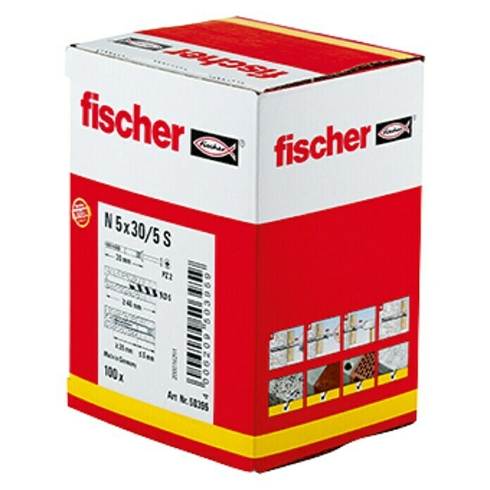 Fischer Surtido de tacos y tornillos Hammerfix N-S (Contenido: 100 uds.)