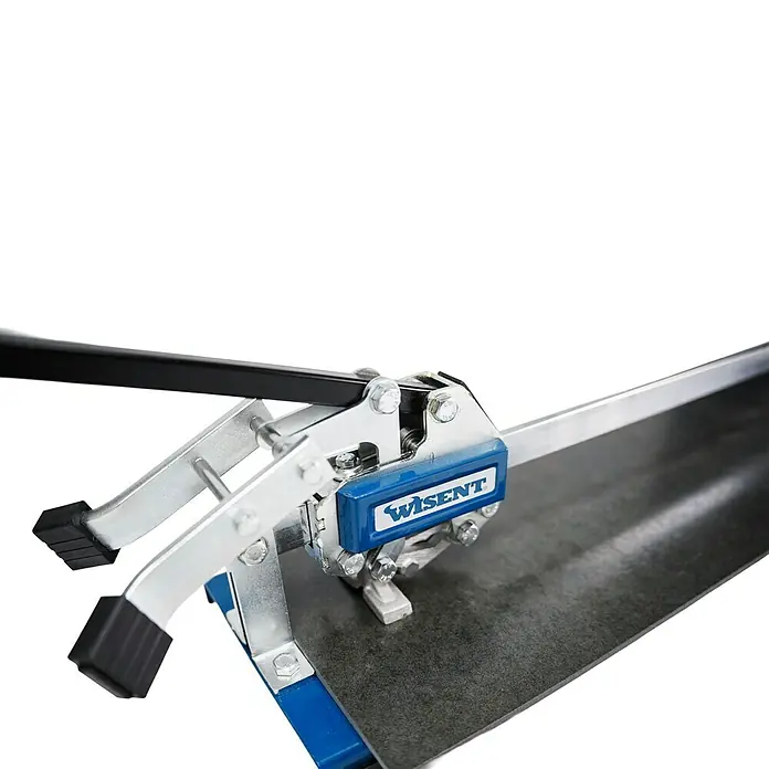 Wisent Handfliesenschneider RC 1200 - Max. Schnittlänge: 1.200 mm, Max. Fliesenstärke: 12 mm - Bild einer Fliesenschneidemaschine von Wisent, ein Werkzeug zum Zuschneiden von Fliesen. Perfekt für präzise Schnitte.