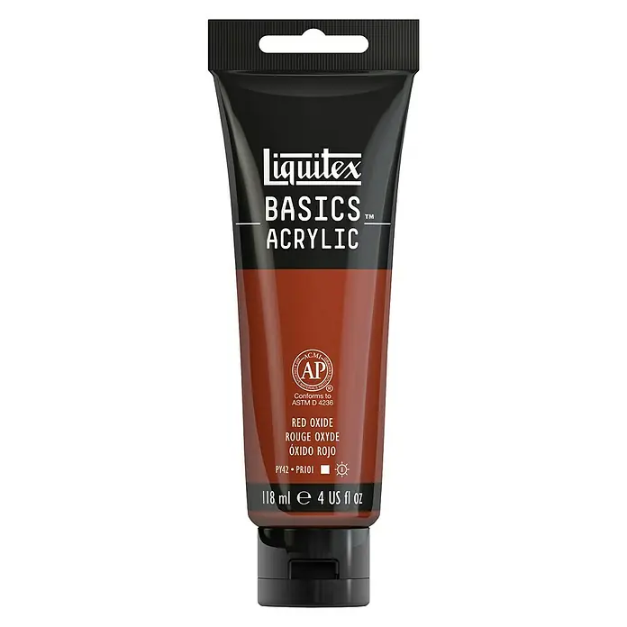Liquitex Basics Acrylfarbe - Oxyd Rot, 118 ml - Tube Liquitex BASICS Acrylfarbe in Rotoxid. Ideal für Künstler und Studenten, die hochwertige Farben zu einem erschwinglichen Preis suchen.