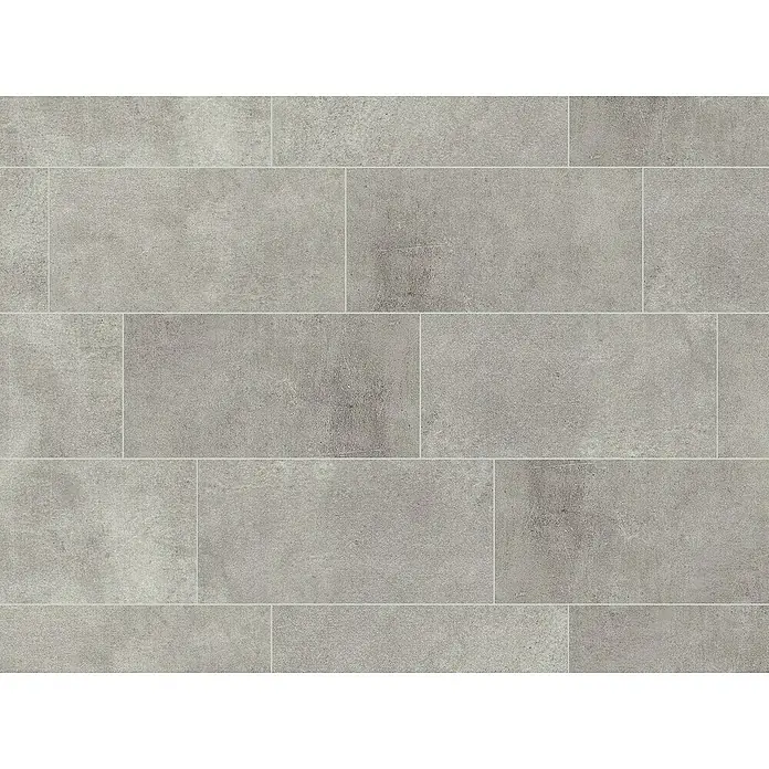 Feinsteinzeugfliese Rimini - 30,5 x 61 cm, Grigio, Matt - Graue Zementfliesen mit einem subtilen Muster und feinen Fugenlinien, ideal für moderne Innenräume, die eine schlichte Eleganz suchen.