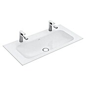 Villeroy & Boch Finion Einbauwaschbecken (100 x 50 cm, Mit 2 Hahnlöchern, Mit schmutzabweisender Glasur, Keramik, Weiß)