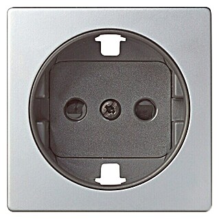 Simon 82 Tapa para mecanismo Concept enchufe (Aluminio / Plata, Plástico, Montaje en la pared)