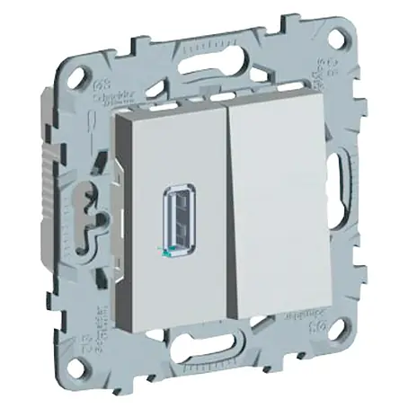 Schneider Electric New Unica Toma USB con conmutador
