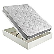 Espacio Descanso Canapé y colchón (L x An x Al: 190 x 90 x 58 cm, Blanco, Abatible, Muelles ensacados y Viscoelástica) | BAUHAUS