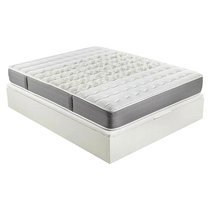 Espacio Descanso Canapé y colchón (L x An x Al: 190 x 135 x 56 cm, Blanco, Abatible, Espuma HR y Viscoelástica) | BAUHAUS
