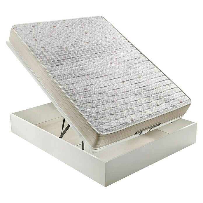 Espacio Descanso Canapé y colchón (L x An x Al: 190 x 90 x 54 cm, Blanco, Abatible, Espuma HR y Viscoelástica) | BAUHAUS