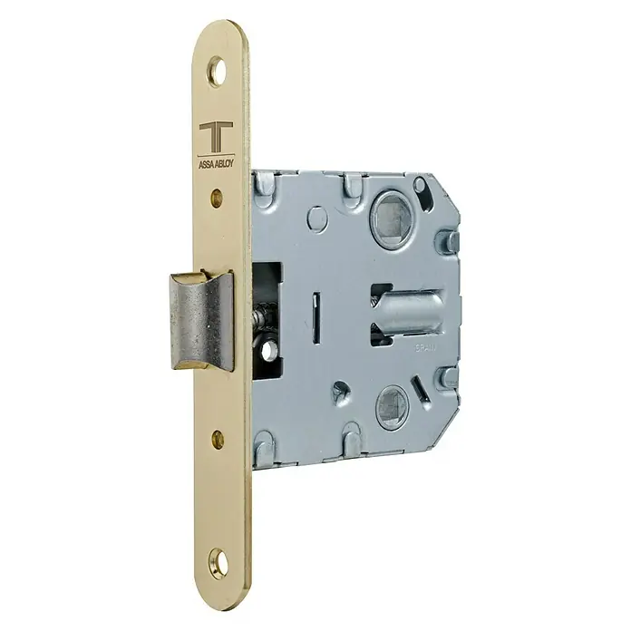 Tesa Assa Abloy Cerradura empotrable para puerta 2004U - Distancia entre orificios: 47 mm, Latón - En la imagen, una cerradura de embutir de ASSA ABLOY, ideal para mejorar la seguridad y la fiabilidad en cualquier puerta. Diseño robusto para un uso duradero.