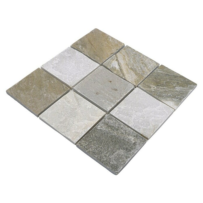 Mozaik pločica (30,5 x 30,5 cm, Bež / sivo, Mat)