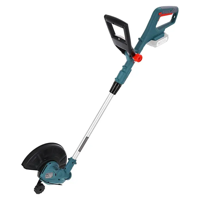 Könner & Söhnen Akku-Rasentrimmer KS GT-20V - 20 V, Ohne Akku, Schnittbreite Messer: 22 cm, Schnittbreite Faden: 25 cm - Akkubetriebener Rasentrimmer mit verstellbarem Griff und Schutzvorrichtung für präzises Kantenschneiden.