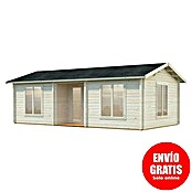 Palmako Caseta de jardín (Madera, 26,8 m², Espesor de pared: 70 mm, Natural)