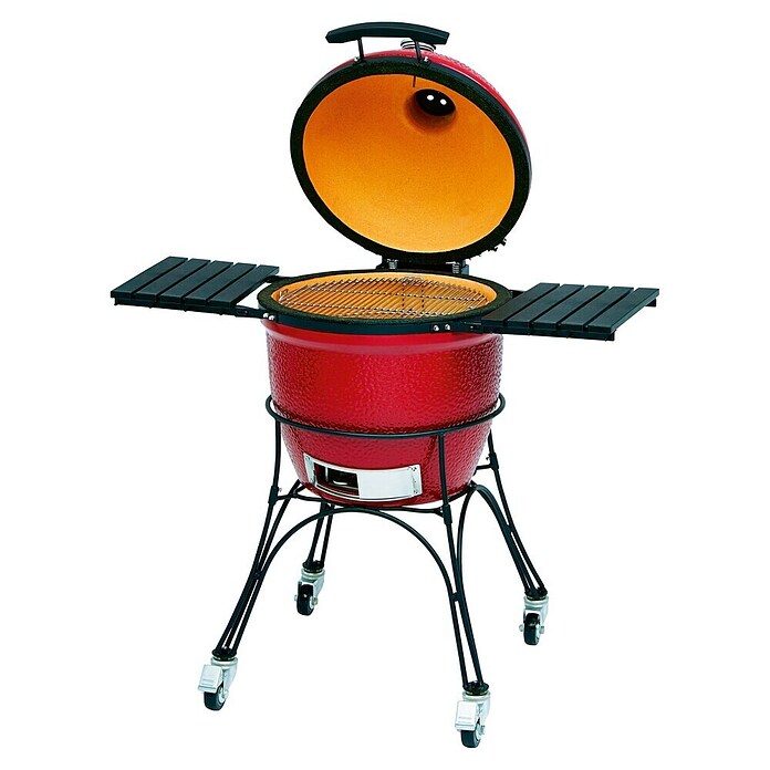 Kamado Joe Houtskoolbarbecue Classic (Diameter barbecue-oppervlak: 46 cm, Rood) | BAUHAUS
