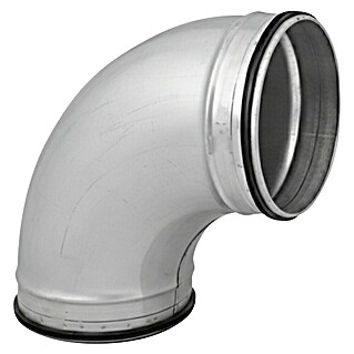 Wickelfalzrohr-Bogen (Durchmesser: 100 mm, Winkel: 90 °, Stahl)