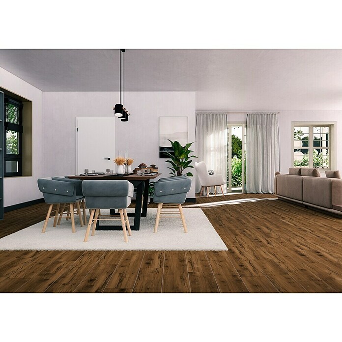 Feinsteinzeugfliese Essenza (20 x 120 cm, Marrone, Matt) | BAUHAUS