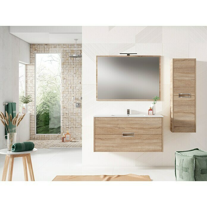 Mueble de lavabo Montana (L x An x Al: 45 x 60 x 50 cm, Roble, Mate)