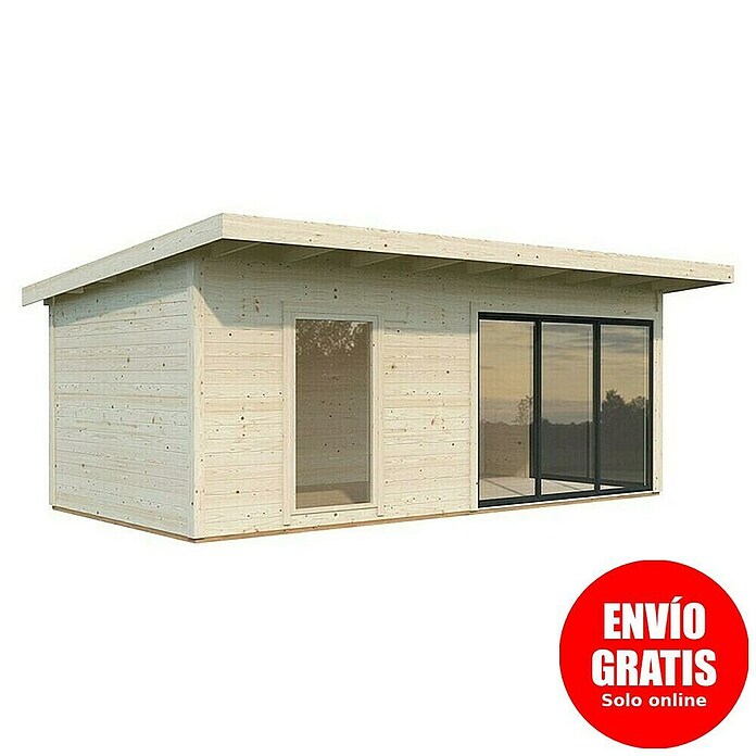Palmako Caseta de jardín Andrea Slide (Medidas ext. (An x Pr): 639 x 402 cm, Madera, Natural) | BAUHAUS