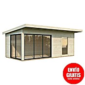 Palmako Caseta de jardín Andrea Slide Plus (Medidas ext. (An x Pr): 639 x 402 cm, Madera, Natural) | BAUHAUS