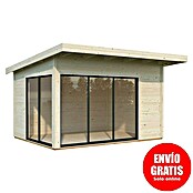 Palmako Caseta de jardín Andrea Slide (Medidas ext. (An x Pr): 434 x 402 cm, Madera sin tratar, Natural) | BAUHAUS