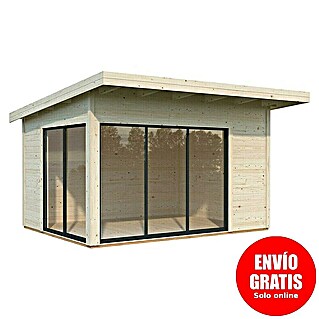 Palmako Caseta de jardín Andrea Slide Plus (Medidas ext. (An x Pr): 434 x 402 cm, Madera, Natural)