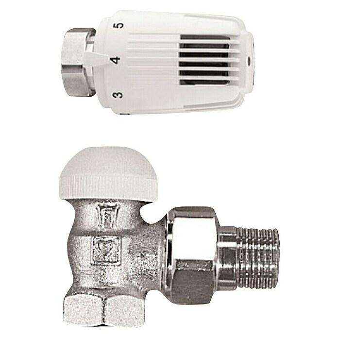 Herz Termostatska glava in kotni ventil v setu  (Bela) | 4115 - Thermostatventile | DCEB - Heizkörper | DCE - Heizung | DC - Sanitärinstallation | D - Sanitär | BAUHAUS